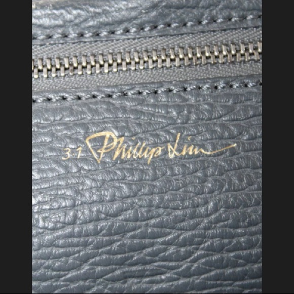 3.1 Phillip Large Grey Leather Silver Pashli Tote - Picture 4 of 16